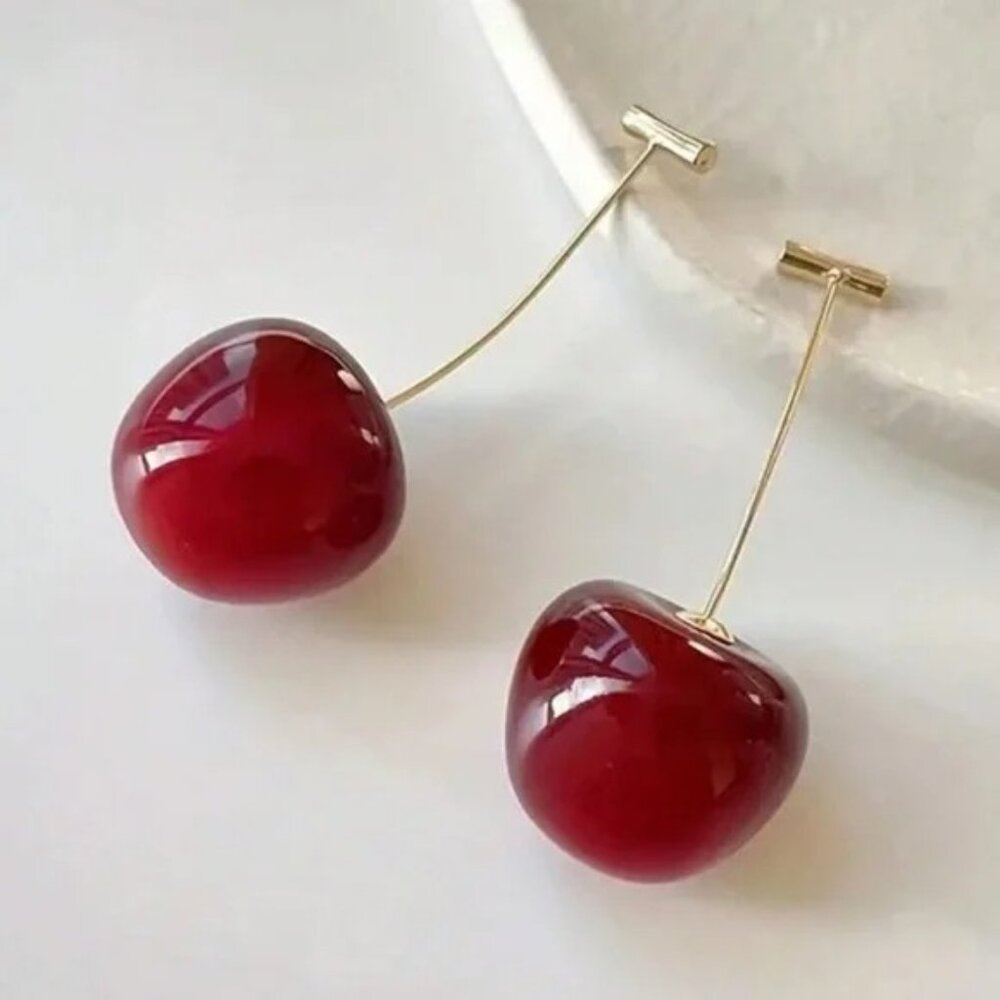 Wild Cherry Berry Dangle Earrings
